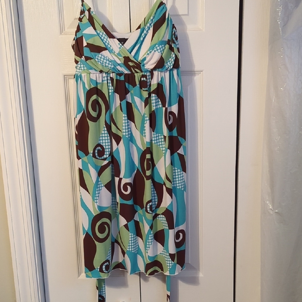 Byer California Multicolor Geometric Midi Dress